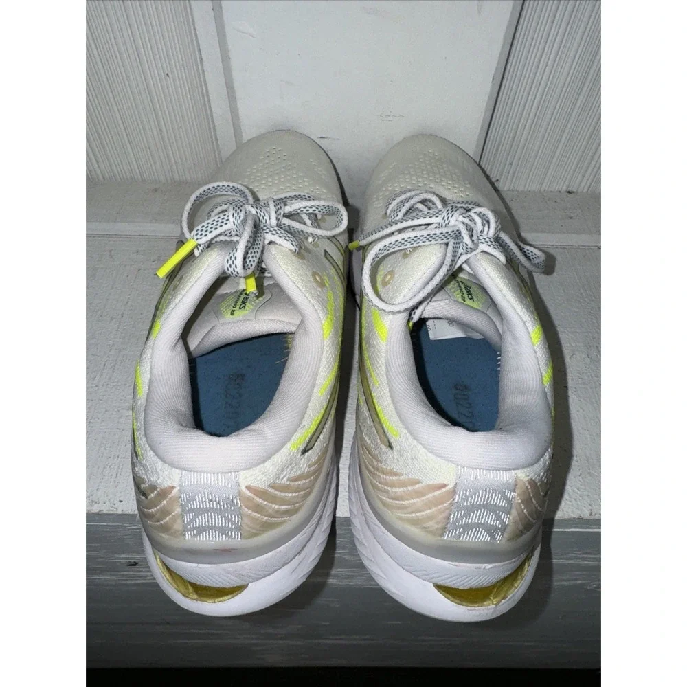 ASICS WOMEN'S‎ GEL-KAYANO 29 RUNNING SHOES SNEAKERS WHITE YELLOW SIZE 7